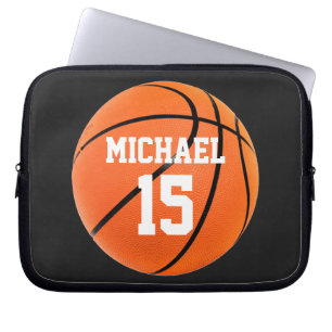 Basketball Your Name Laptop Sleeve