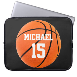 Basketball Your Name Laptop Sleeve
