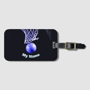 Basketball Your Name Luggage Tag