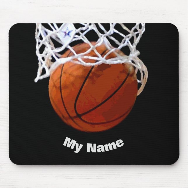 Basketball Your Name Mouse Mat (Front)
