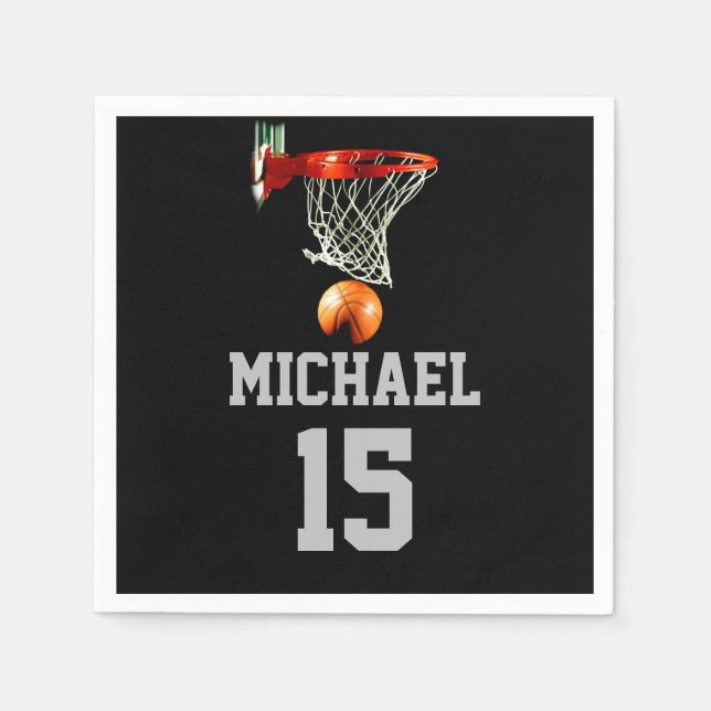 Basketball Your Name Napkin (Front)
