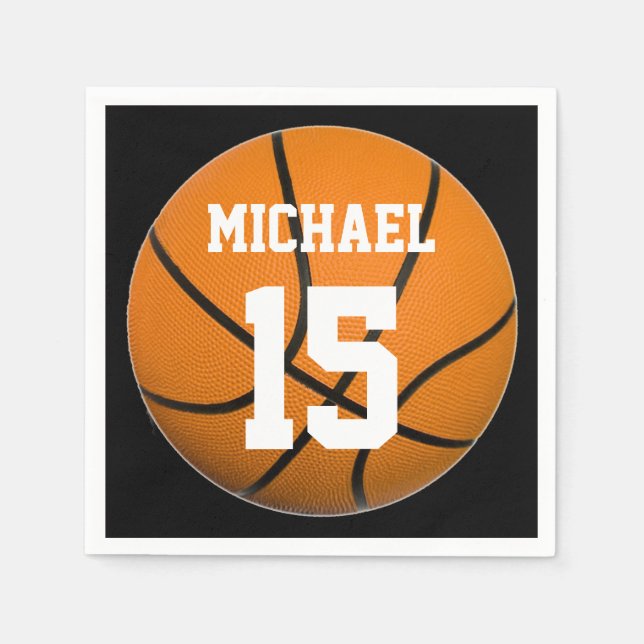 Basketball Your Name Napkin (Front)