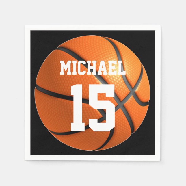 Basketball Your Name Napkin (Front)