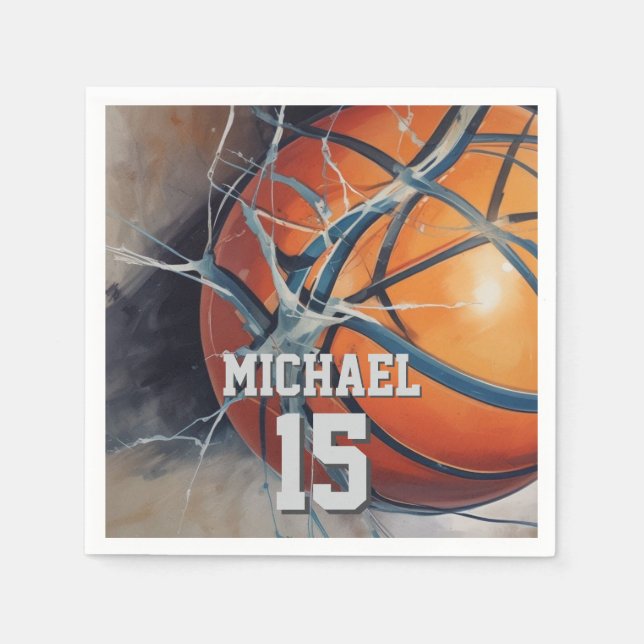 Basketball Your Name Napkin (Front)