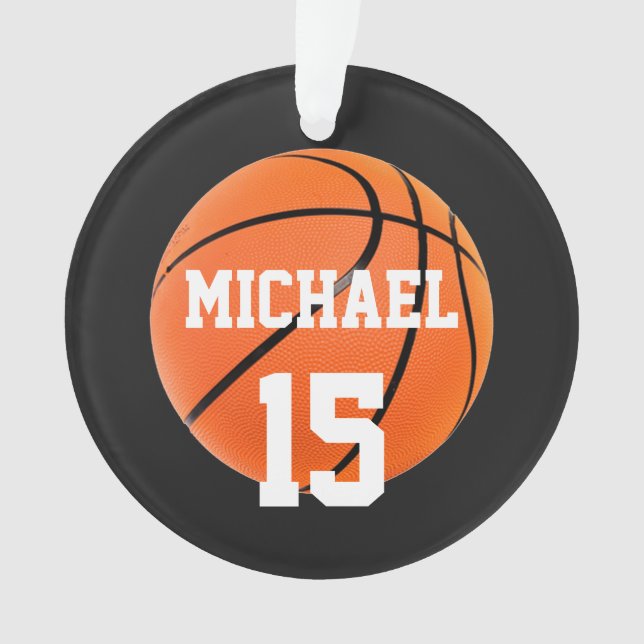 Basketball Your Name Ornament (Front)
