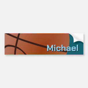 Basketball Your Name Personal Information   Bumper Sticker