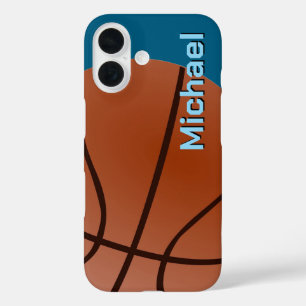 Basketball Your Name Personal Information iPhone 16 Case