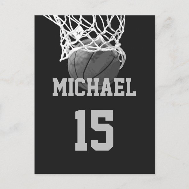 Basketball Your Name Postcard (Front)