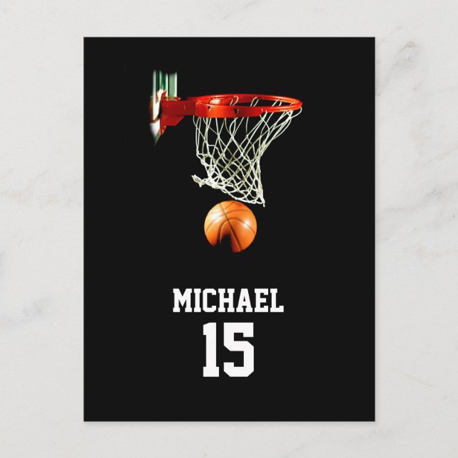 Basketball Your Name Postcard (Front)