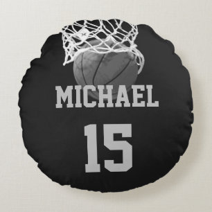 Basketball Your Name Round Cushion