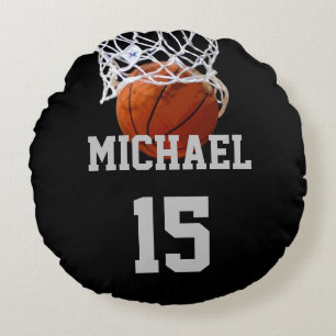 Basketball Your Name Round Cushion
