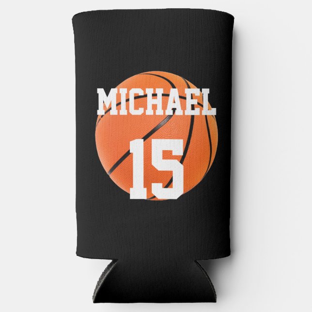 Basketball Your Name Seltzer Can Cooler (Front)