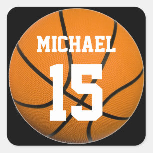 Basketball Your Name Square Sticker