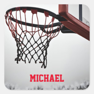 Basketball Your Name Square Sticker