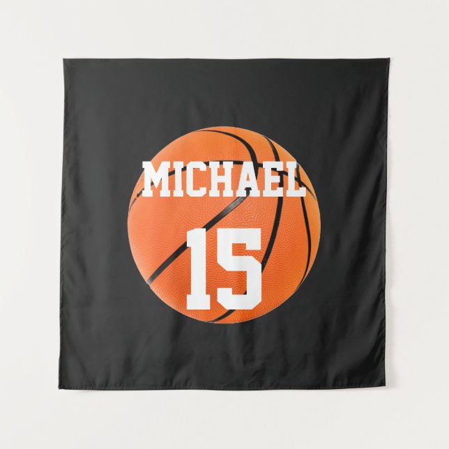 Basketball Your Name Tapestry (Front)