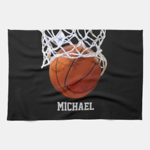 Basketball Your Name Tea Towel
