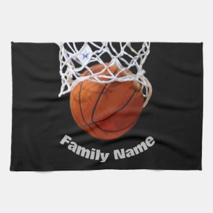 Basketball Your Name Tea Towel