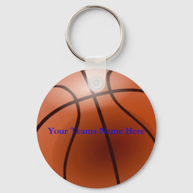 Basketball, Your Teams Name Here Key Ring (Front)