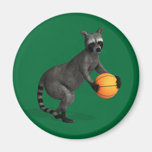 Basketballer Racoon Magnet