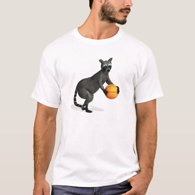 Basketballer Racoon T-Shirt (Front)