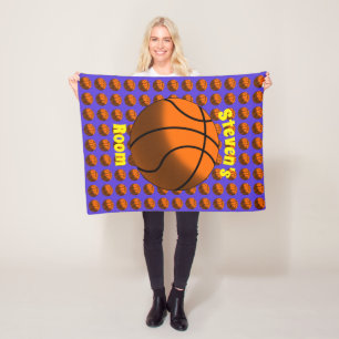 Basketballs Fleece Blanket