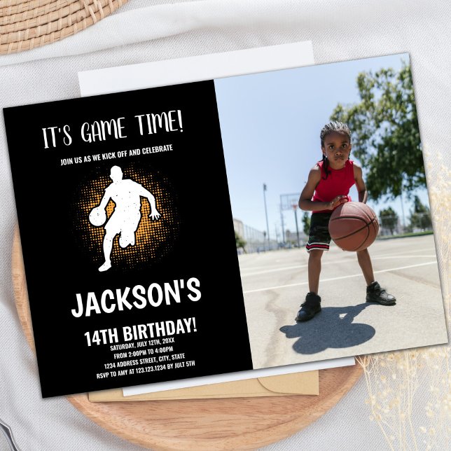Basketballs Invitations with photo (Basketballs Invitations with photo)