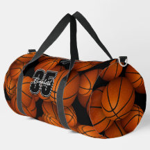 basketballs pattern player name jersey number