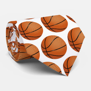 Basketballs Pattern Sport Gifts Tie