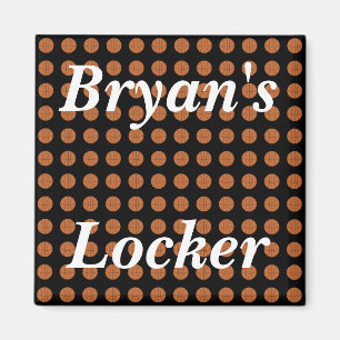Basketballs Personalised Locker Magnet