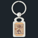 BasketBeast Bauble Key Ring<br><div class="desc">The keychain features an illustrated character playing basketball. The character is wearing a basketball uniform with the number 3 and the word “Baller” on the jersey. The attire includes a headband,  jersey,  shorts,  and sneakers. The character is depicted in motion,  dribbling a basketball.</div>