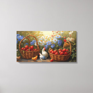 Baskets of Strawberries  Canvas Print