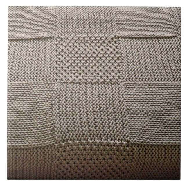 Basketweave Patchwork Knit by Shirley Taylor Tile (Front)