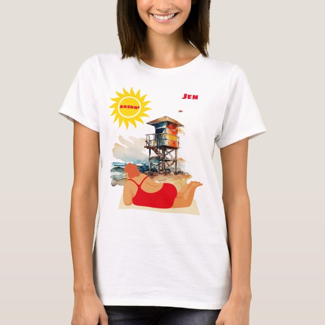 "Baskn' in the Sun" Customisable T-Shirt (Front)