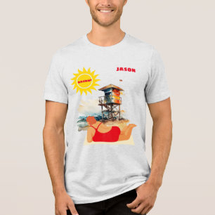 "Baskn' in the Sun" Customizable Tri-Blend Shirt