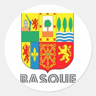 Basquan Emblem Classic Round Sticker
