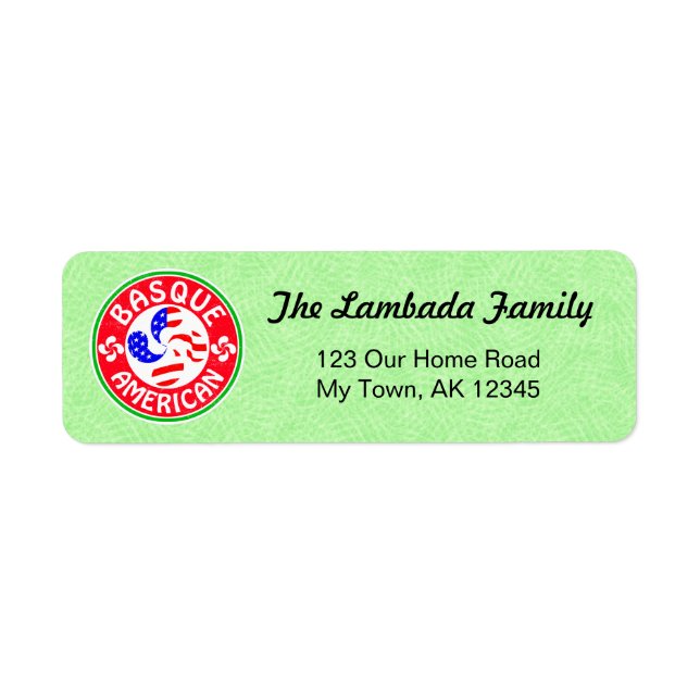 Basque American Address Labels (Front)