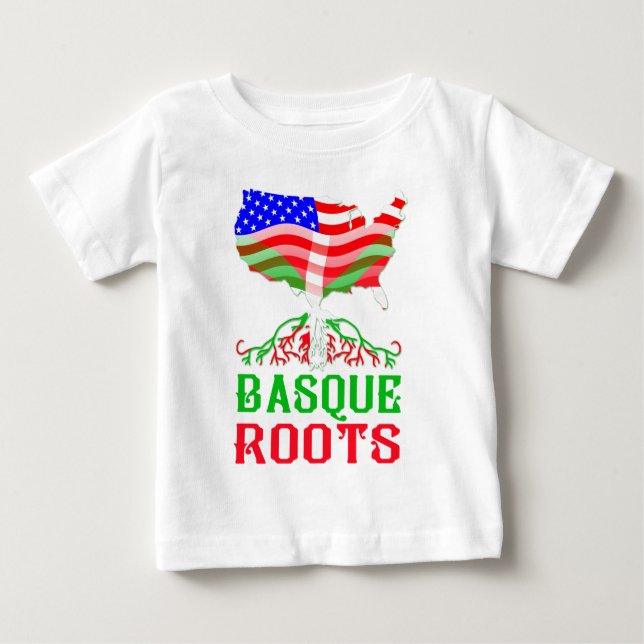 Basque American Roots Baby T-Shirt (Front)