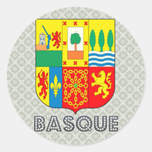 Basque Coat of Arms Classic Round Sticker