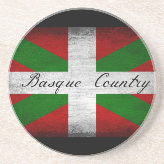 Basque Country Distressed Flag Coaster (Front)