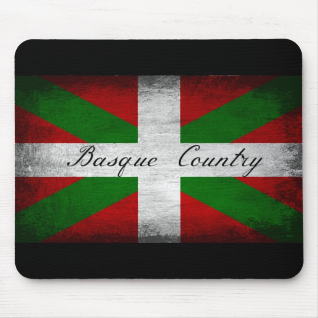 Basque Country Distressed Flag Mouse Mat (Front)