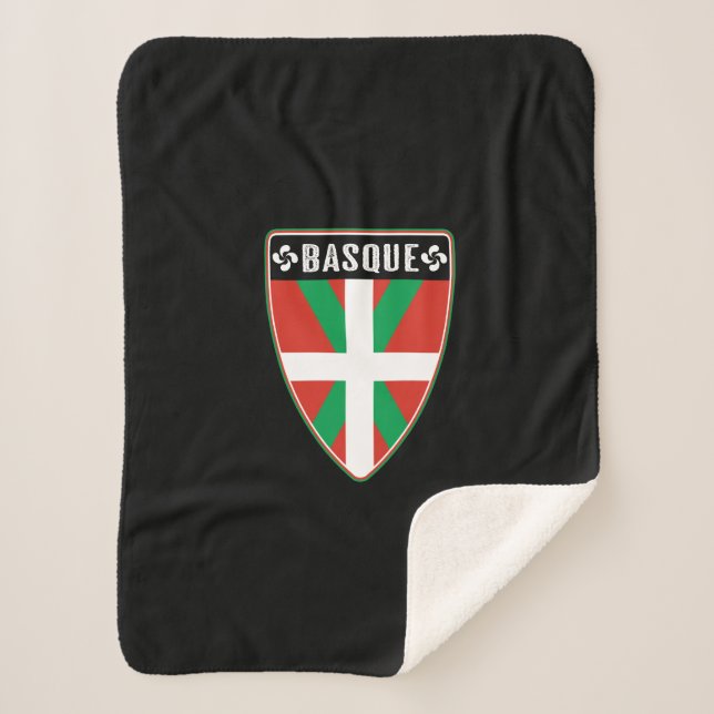 Basque Country Shield Sherpa Blanket (Front)