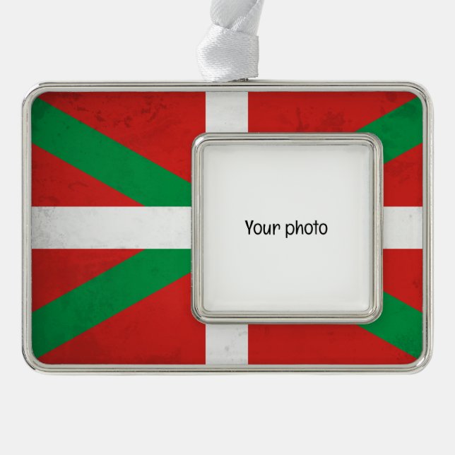 Basque Country Silver Plated Framed Ornament (Front)