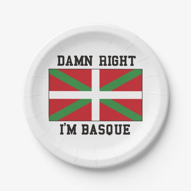 Basque Flag Spain Paper Plate (Front)