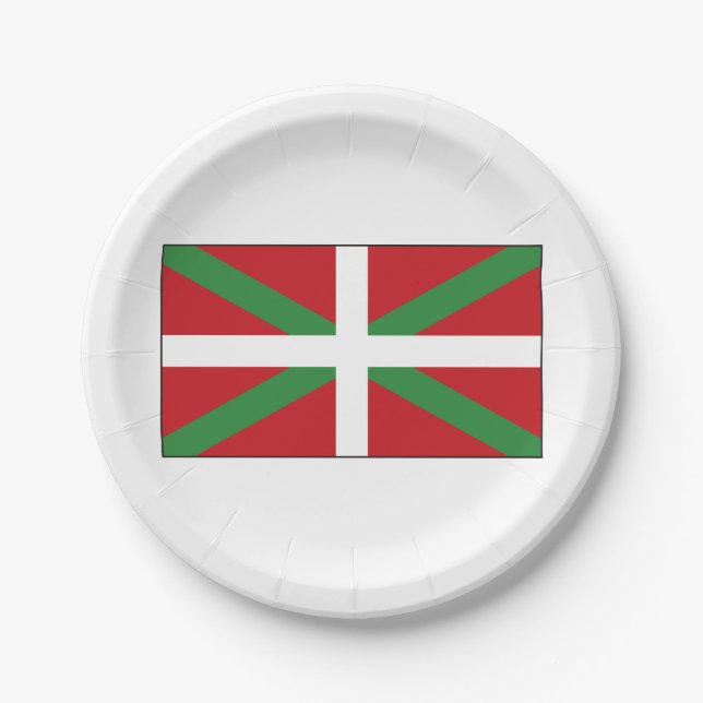 Basque Flag Spain Paper Plate (Front)