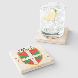 Basque Flag Stone Coaster