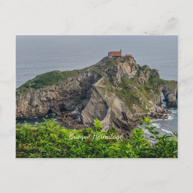 Basque Hermitage, San Juan de Gaztelugatxe Postcard (Front)
