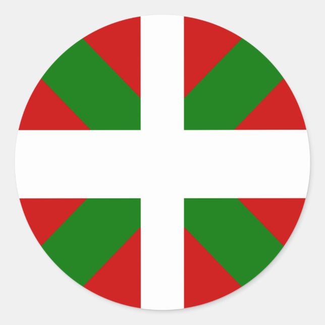 Basque High quality Flag Classic Round Sticker (Front)