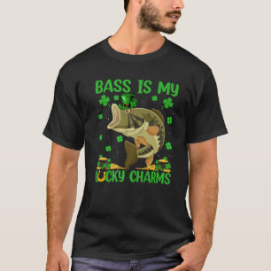 Bass Are My Lucky Charms Bass Fish St. Patrick's D T-Shirt