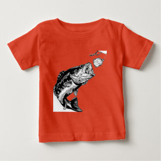 Bass attacking spinnerbait baby T-Shirt