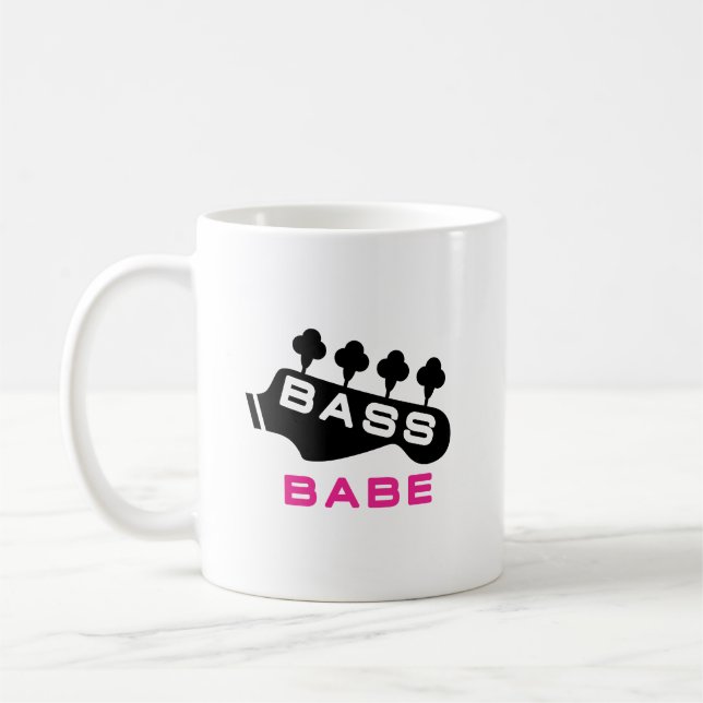 Bass Babe Gift For Bassist Coffee Mug (Left)